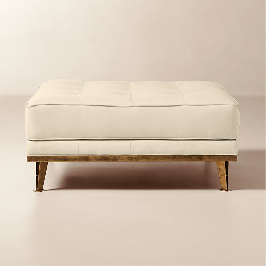 Itero Bone Leather Ottoman