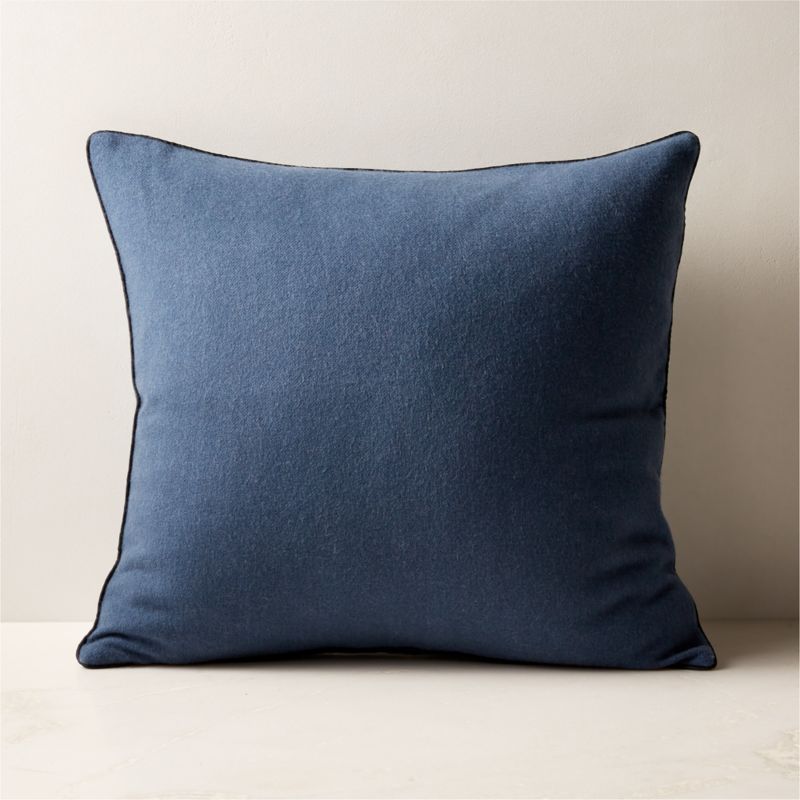 Ivy Blue Cashmere Throw Pillow with Down-Alternative Insert 20'' + Reviews  | CB2 Canada