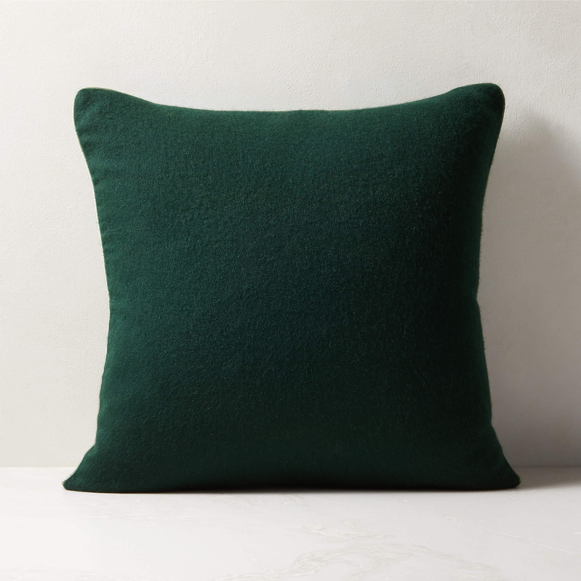 Ivy Green Cashmere Modern Throw Pillow with FeatherDown Insert 20" + Reviews CB2