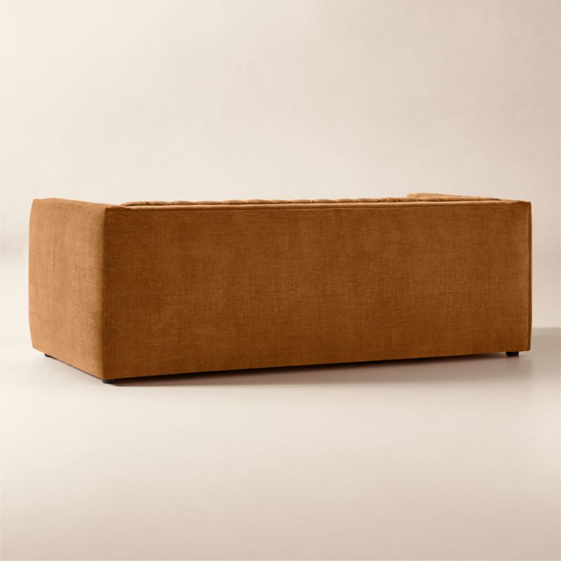 Ivy 84" Spice Brown Performance Chenille Tufted Sofa - image 4 of 8