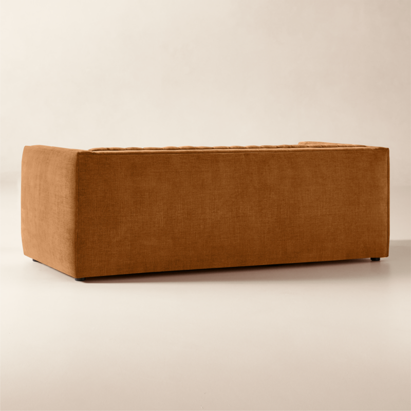 Ivy 84" Spice Brown Performance Chenille Tufted Sofa - image 5 of 9