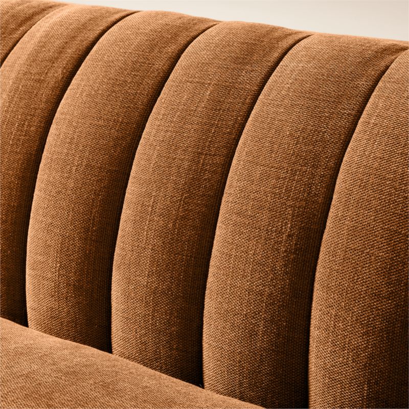 Ivy 84" Spice Brown Performance Chenille Tufted Sofa - image 5 of 8