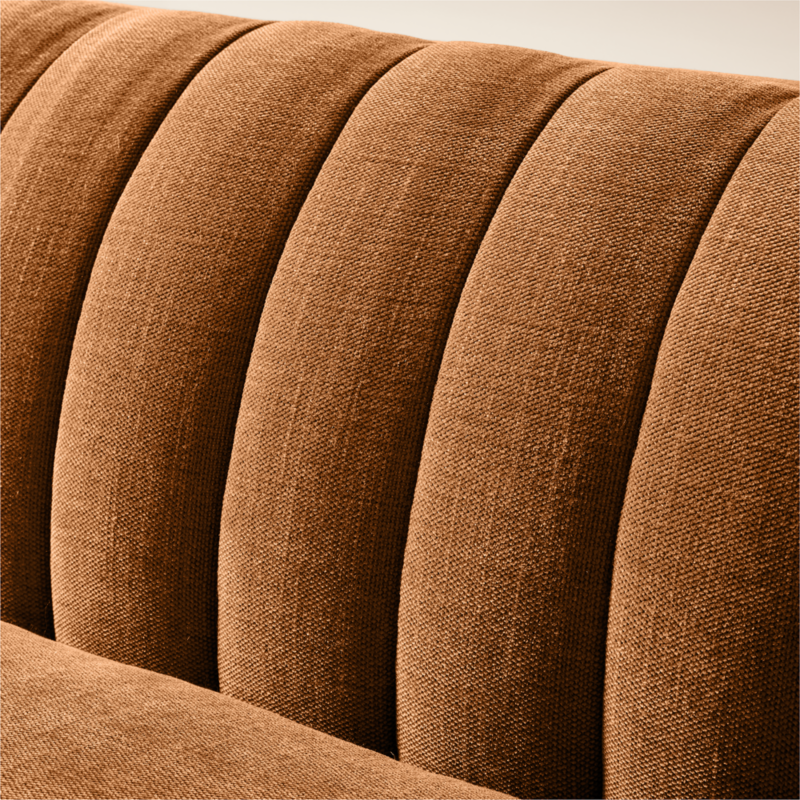 Ivy 84" Spice Brown Performance Chenille Tufted Sofa - image 6 of 9