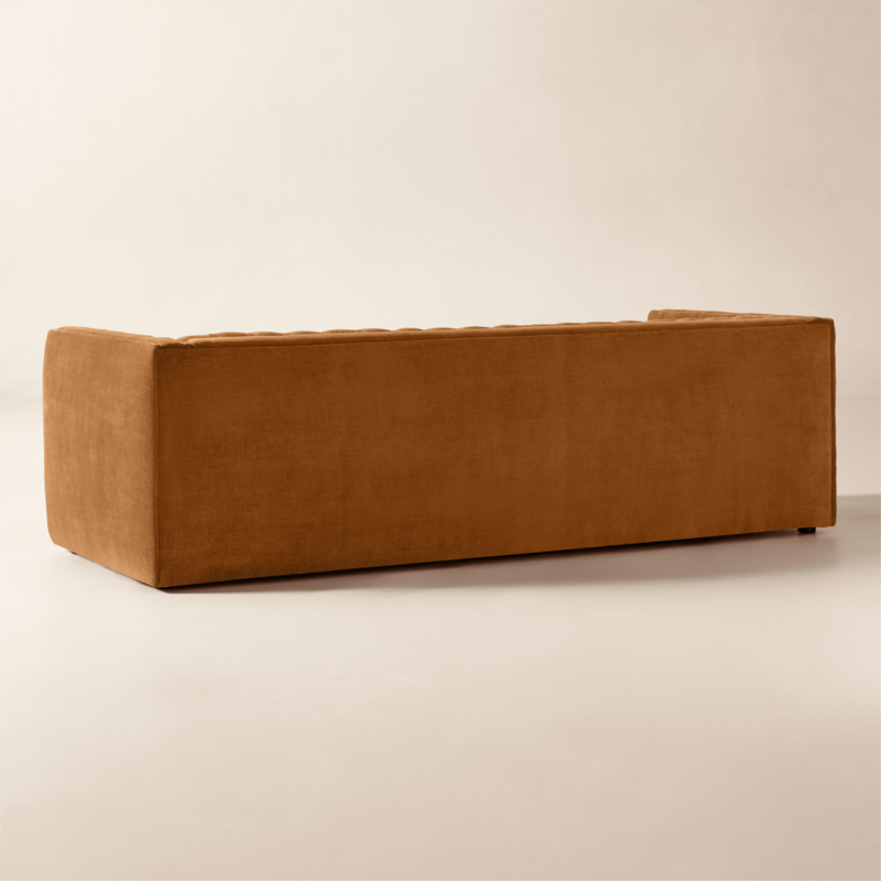 Ivy 94" Spice Brown Performance Chenille Tufted Sofa - image 5 of 8