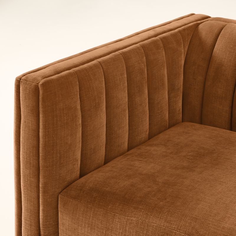 Ivy 84" Spice Brown Performance Chenille Tufted Sofa - image 6 of 8