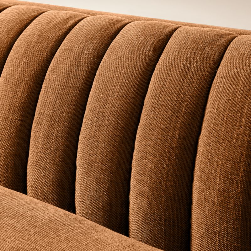 Ivy 94" Spice Brown Performance Chenille Tufted Sofa - image 4 of 7