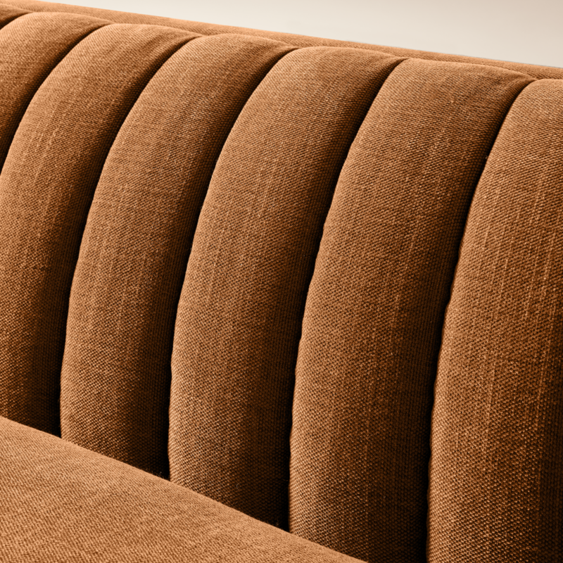 Ivy 94" Spice Brown Performance Chenille Tufted Sofa - image 6 of 8
