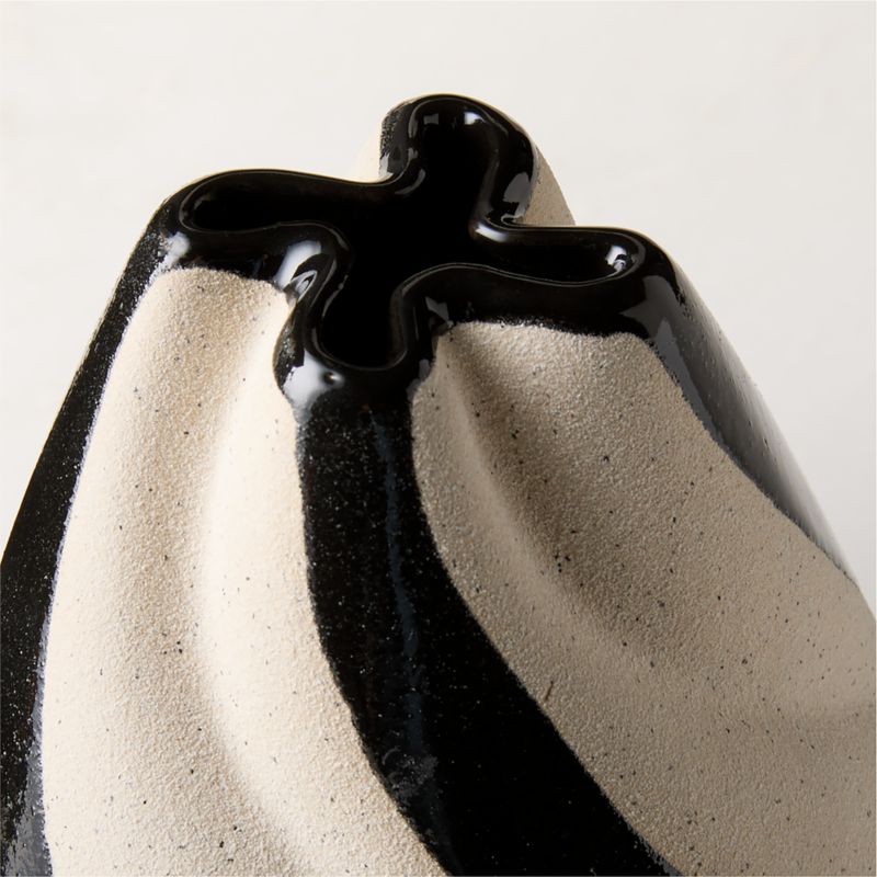 Izmal Black and White Ceramic Vase - image 4 of 5