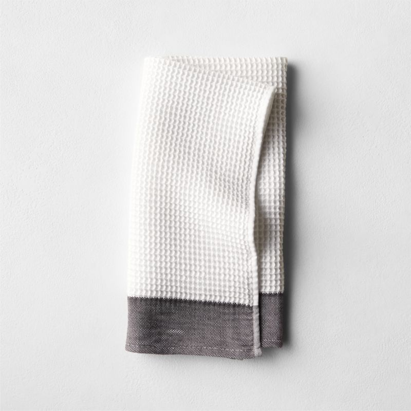 Izzet White Waffle Weave Dish Towel + Reviews CB2