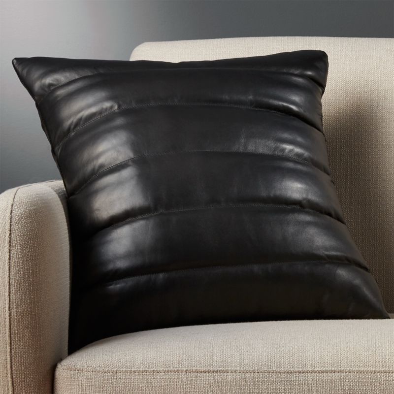 brown leather throw pillows