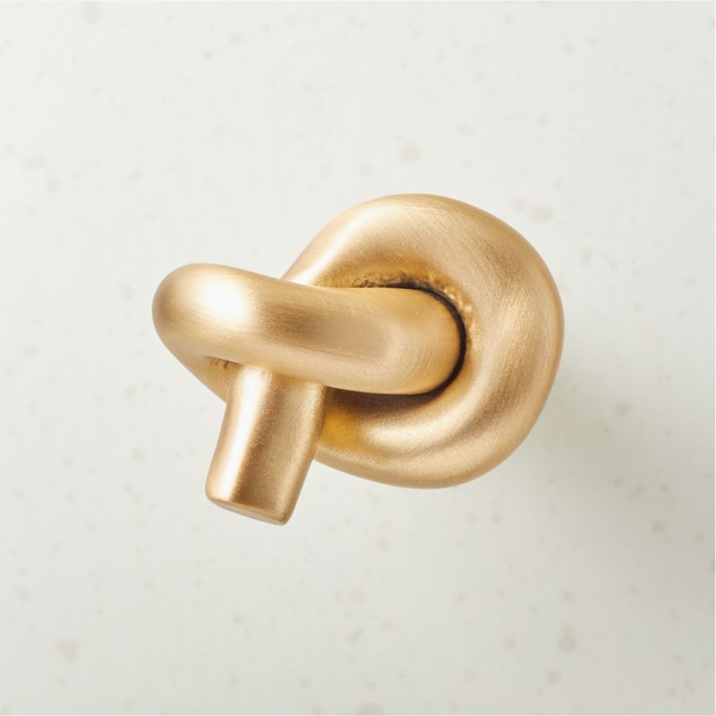 View Knot Brushed Brass Knob details
