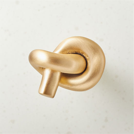 Knot Brushed Brass Knob