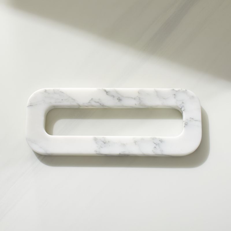 View Link White Marble Trivet by Jennifer Fisher details