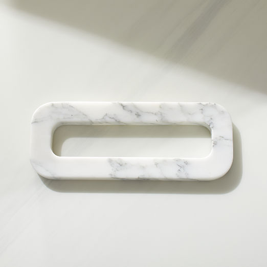 Link White Marble Trivet by Jennifer Fisher