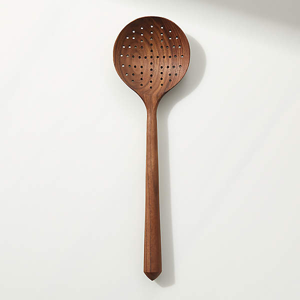 Slotted wooden shop spatula