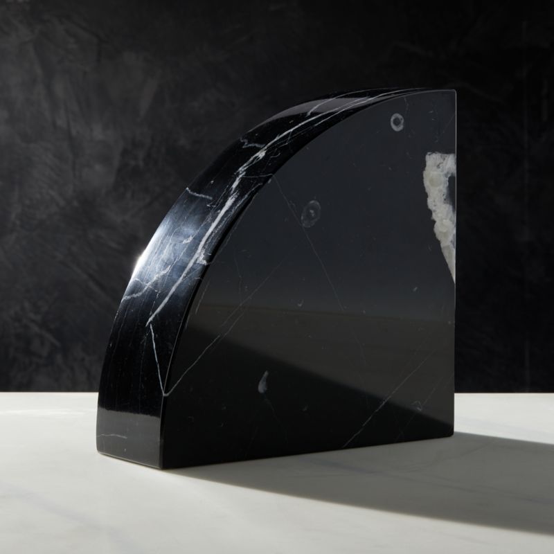 View Sharp Black Marble Magnetic Knife Block details