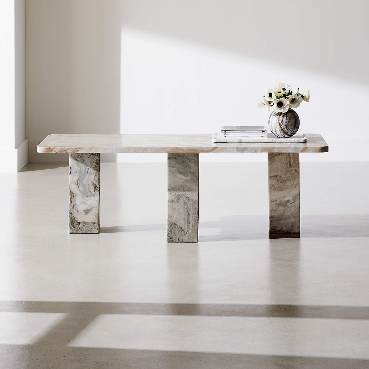 Statement Marble Coffee Table + Reviews CB2