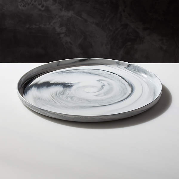 Black and on sale white platter