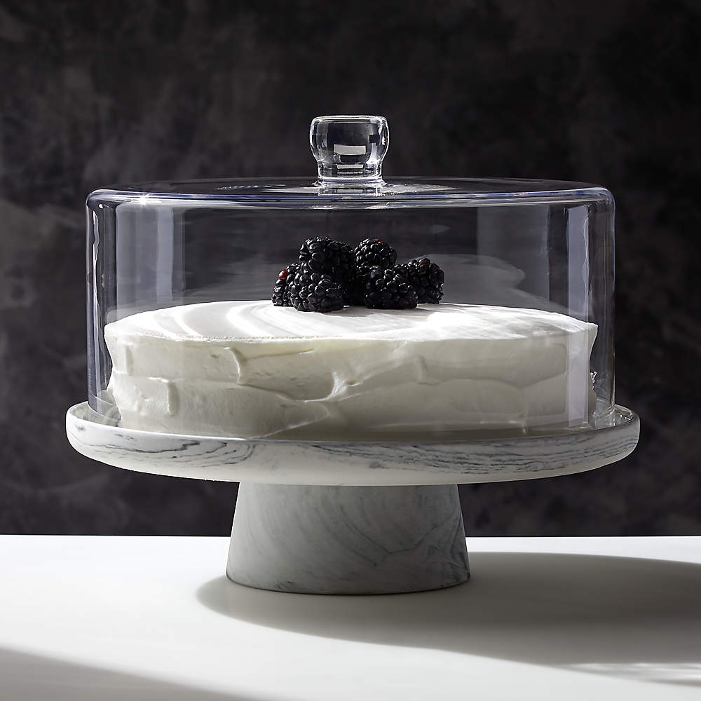 Swirl Cake Stand with Glass Lid by Jennifer Fisher + Reviews