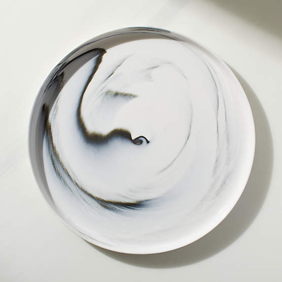 Draco Modern Black and White Appetizer Plate + Reviews CB2