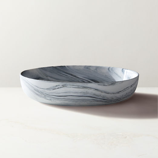 Swirl Black and White Pasta Bowl by Jennifer Fisher