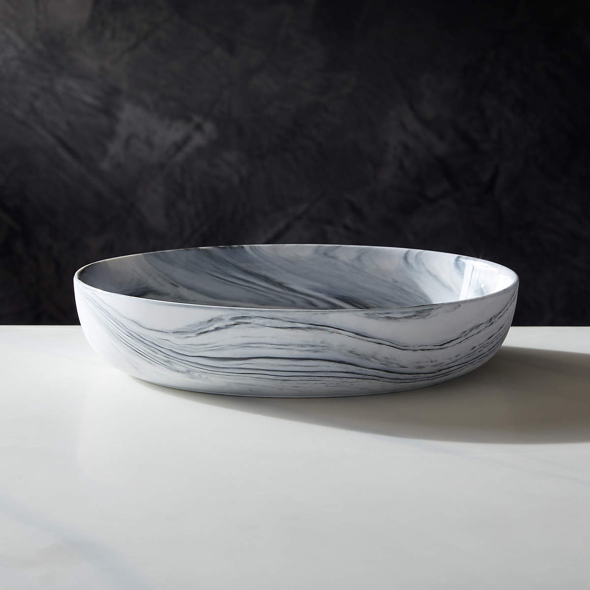 Swirl Black and White Pasta Bowl Set of 4 by Jennifer Fisher + Reviews | CB2