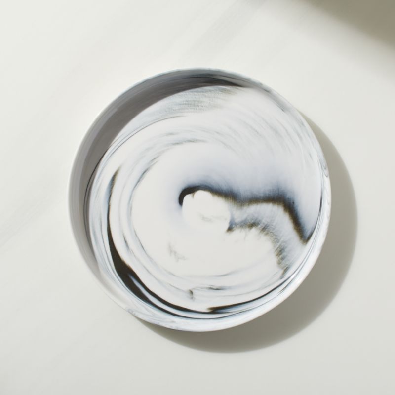 View Swirl Black and White Salad Plates Set of 4 by Jennifer Fisher details