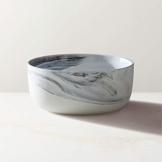 Swirl Black and White Soup Bowl by Jennifer Fisher