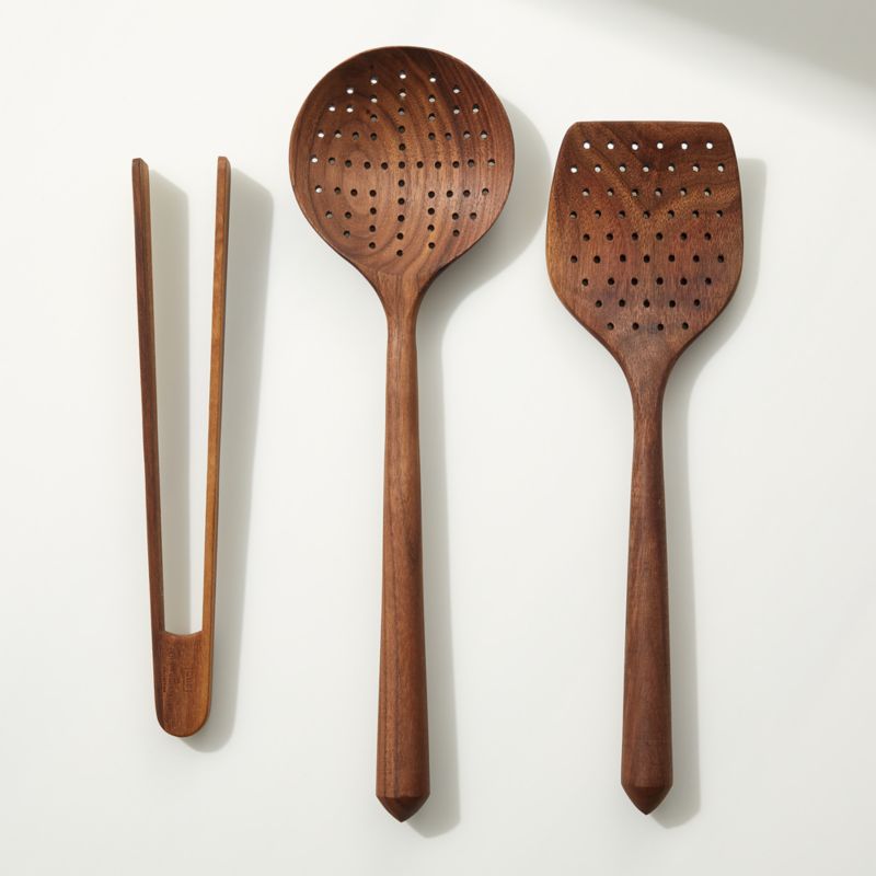 Walnut Cooking Utensils Set of 3 by Jennifer Fisher - image 0 of 3