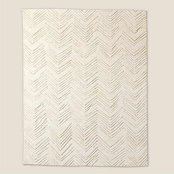 Jace Hand-Knotted Warm White Viscose and Wool Area Rug 9'x12'