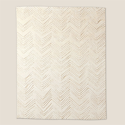Jace Hand-Knotted Warm White Viscose and Wool Area Rug