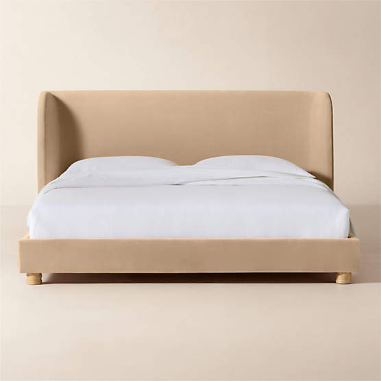 Jackson Cream Velvet King Bed