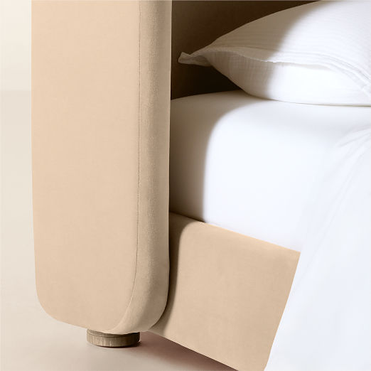 Jackson Cream Velvet Bed
