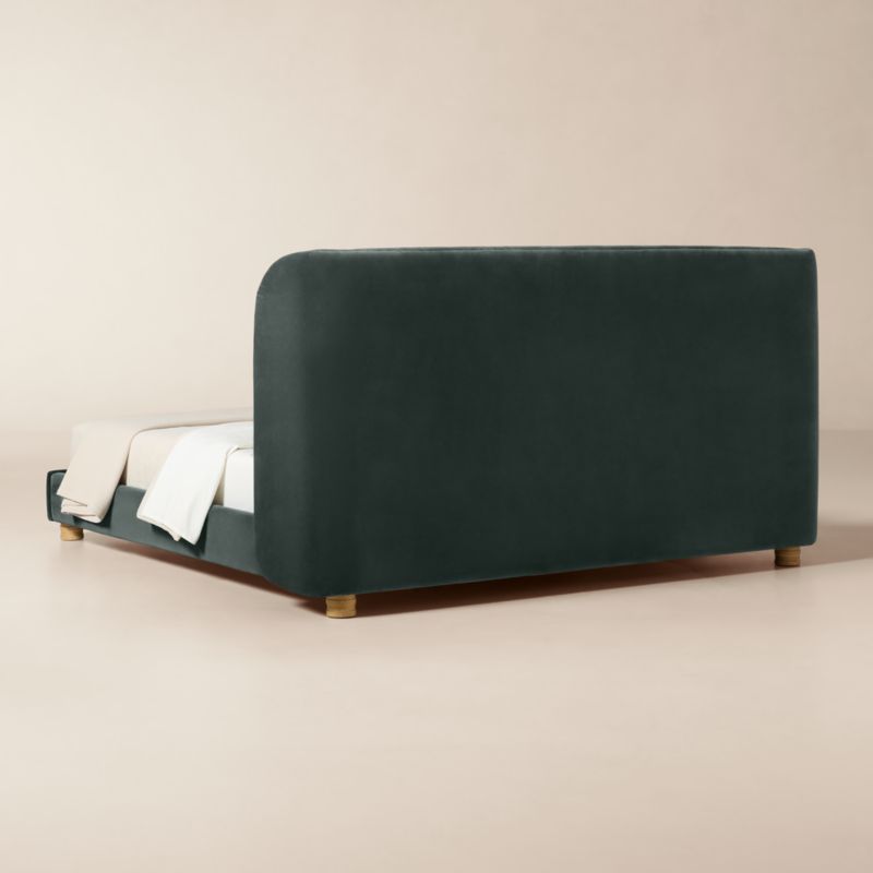 Jackson Denim Blue Velvet King Bed - image 3 of 8