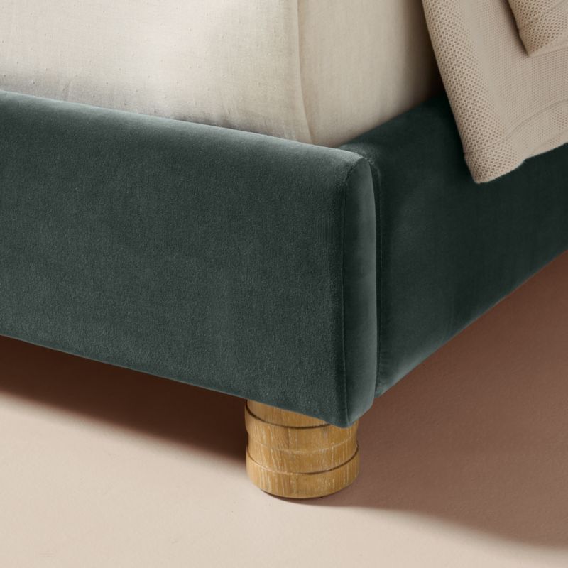 Jackson Denim Blue Velvet King Bed - image 5 of 8