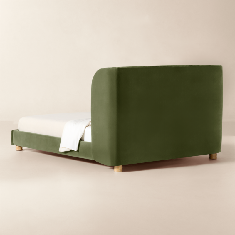 Jackson Sage Green Velvet Upholstered Queen Bed - image 5 of 12