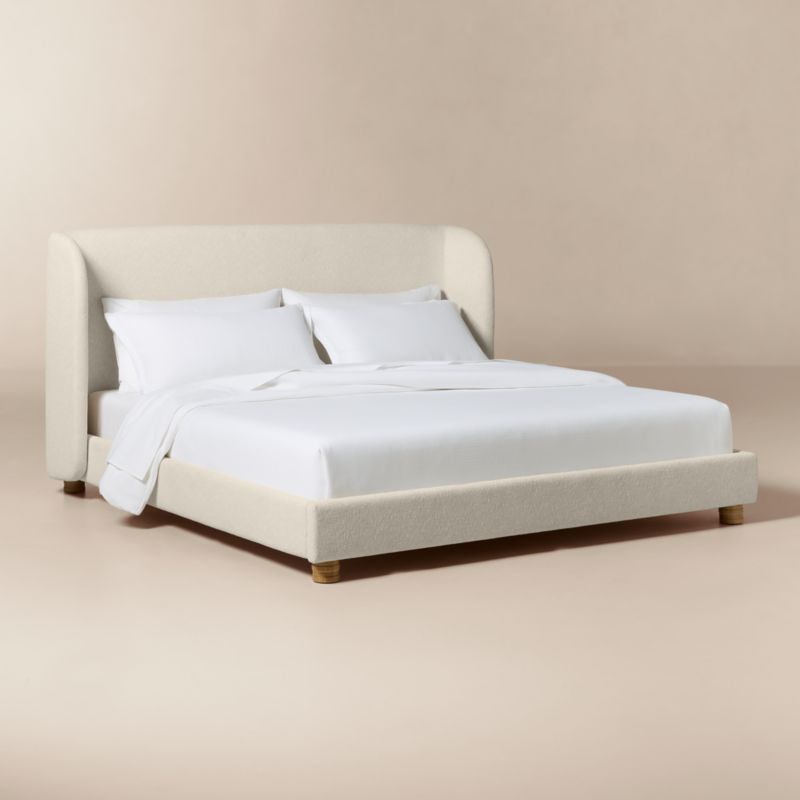 Jackson Warm White Performance Fabric King Bed - image 1 of 7