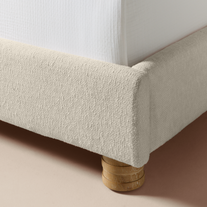 Jackson Warm White Performance Fabric Upholstered King Bed - image 7 of 9
