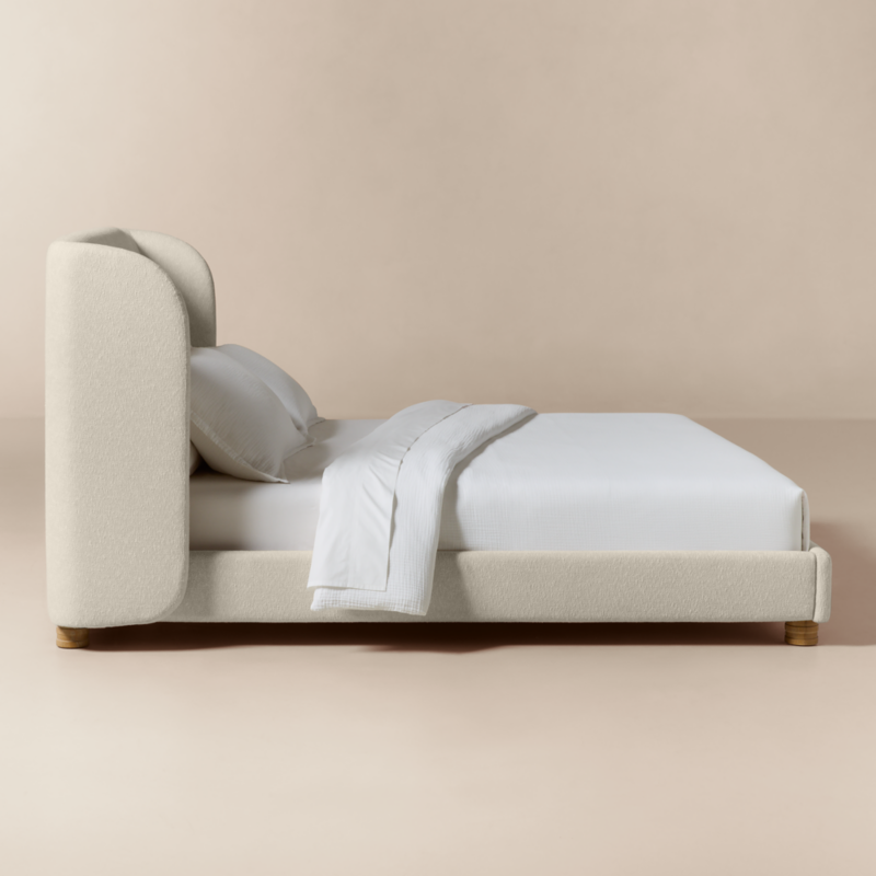 Jackson Warm White Performance Fabric Upholstered King Bed - image 4 of 9