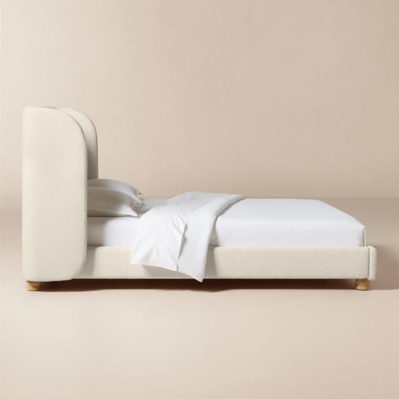Jackson Warm White Performance Fabric Queen Bed - image 2 of 7