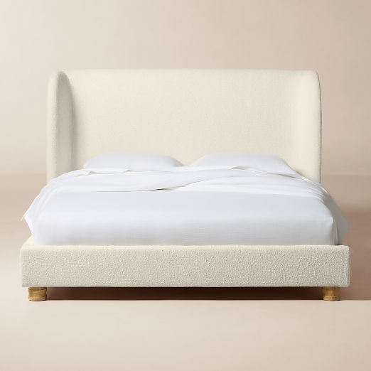 Jackson Warm White Performance Fabric Upholstered Queen Bed