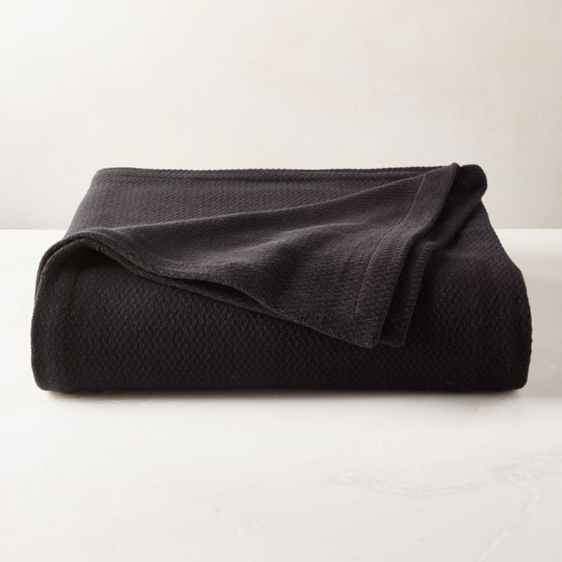 View Jasper Organic Cotton King Blanket Black details