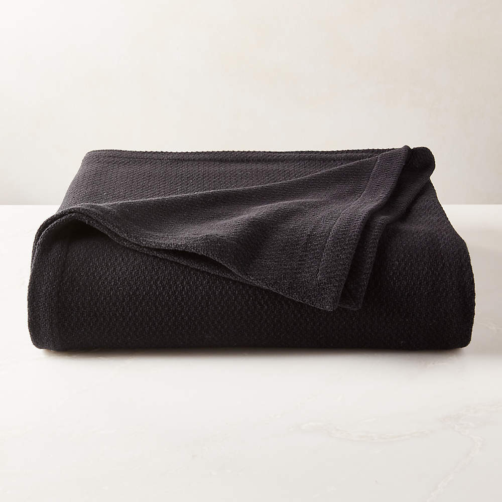 Black cotton 2025 throw blanket