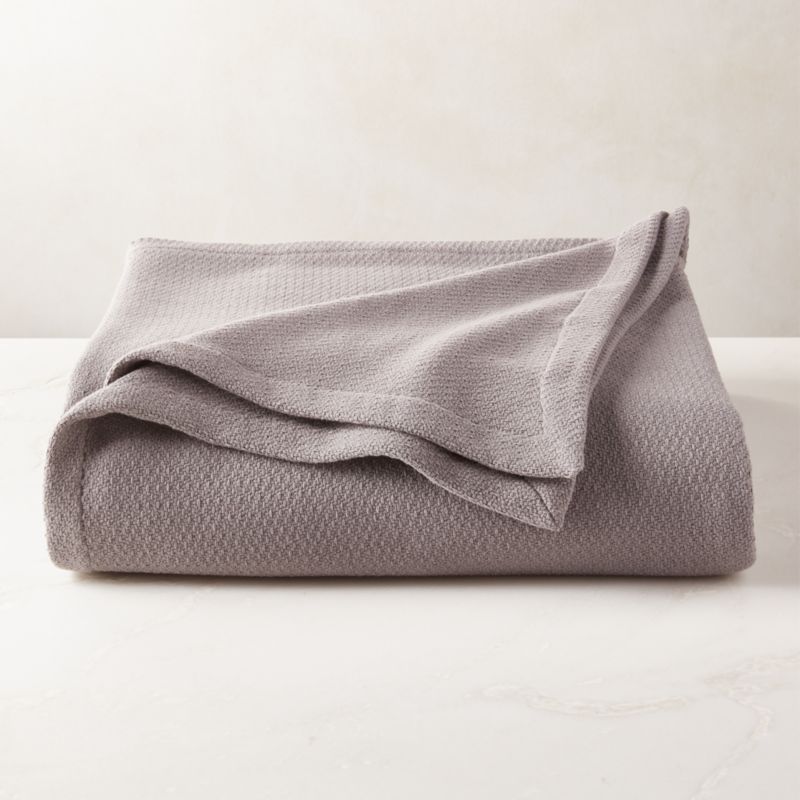 View Jasper Organic Cotton King Blanket Grey details