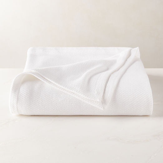 Jasper Organic Cotton Blanket White