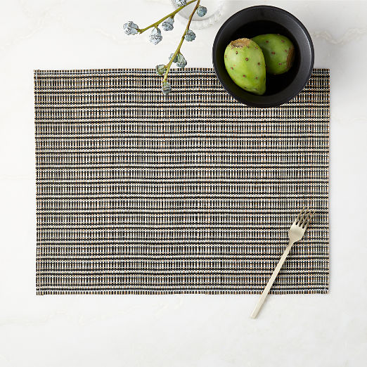 Java Woven Black and White Placemat