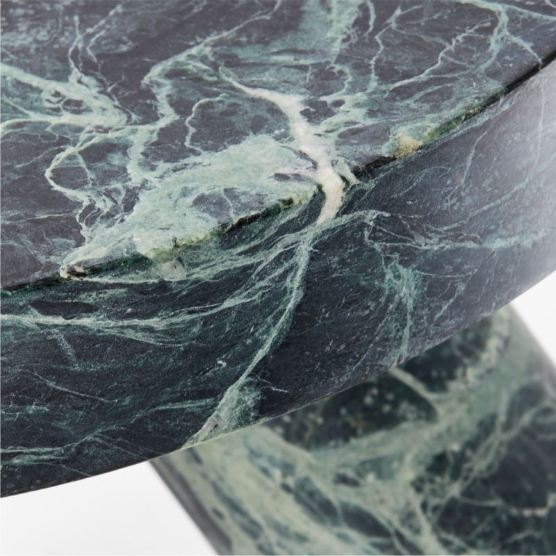 Jaxx Round Green Marble Side Table Tall - image 7 of 8