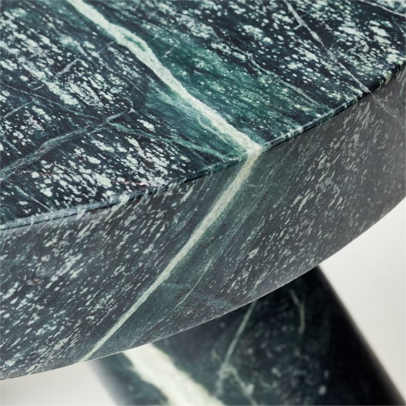 Jaxx Green Marble Side Table Short - image 9 of 12