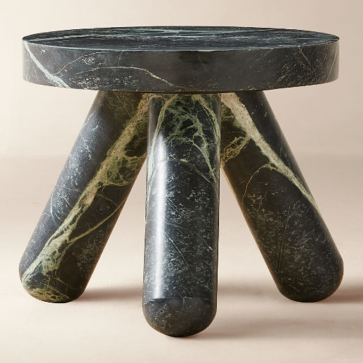 Jaxx Green Marble Side Table Short