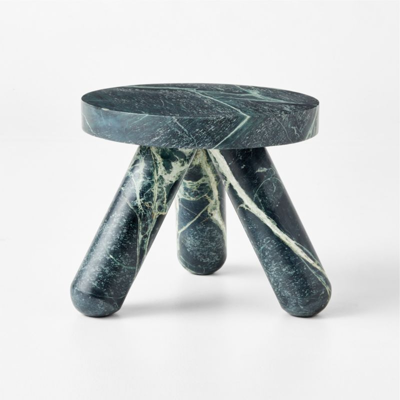 Jaxx Green Marble Side Table Short - image 8 of 12